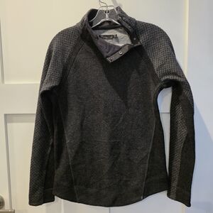 PRANA Women Wool Blend Brandie Sweater Sz S Gray Pullover High Neck Outdoor